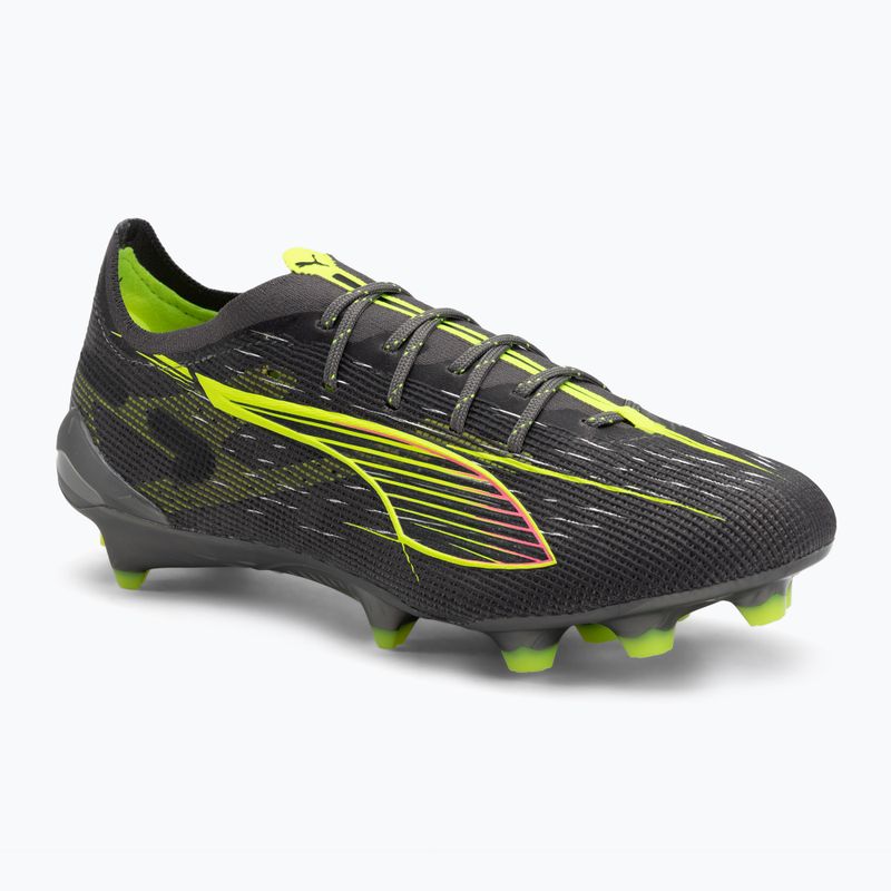 Încălțăminte de fotbal pentru bărbați PUMA Ultra 5 Ultimate FG matte aged silver/yellow alert/sun struck