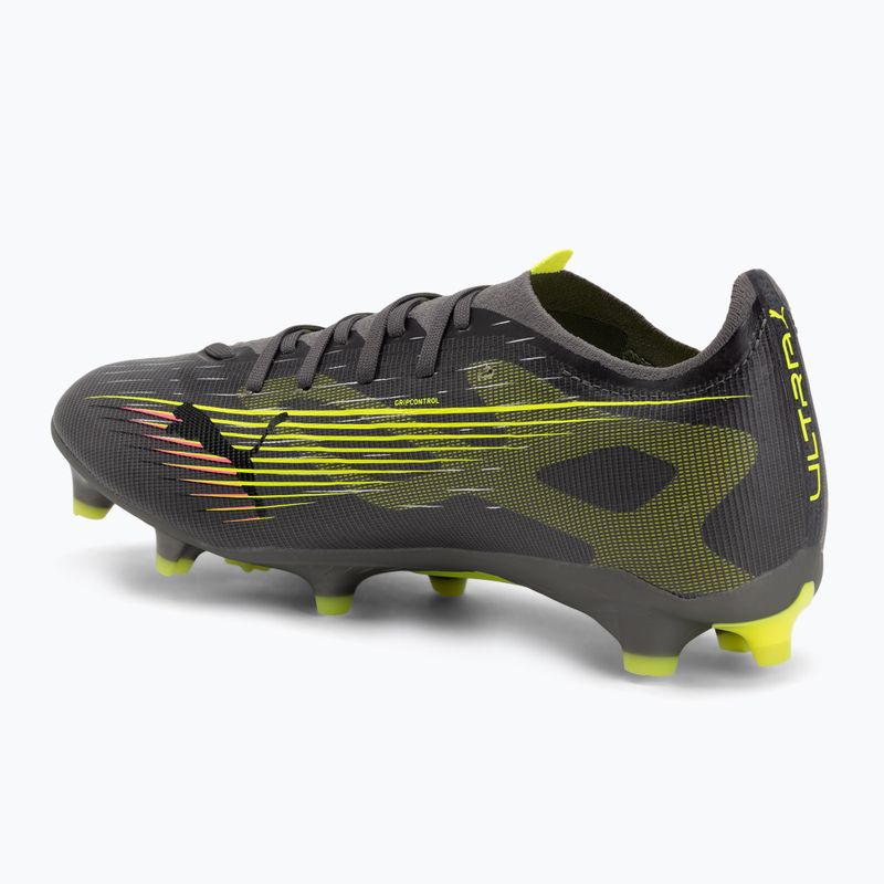 Încălțăminte de fotbal pentru bărbați PUMA Ultra 5 Match FG/AG matte aged silver/yellow alert/puma aged silver 3