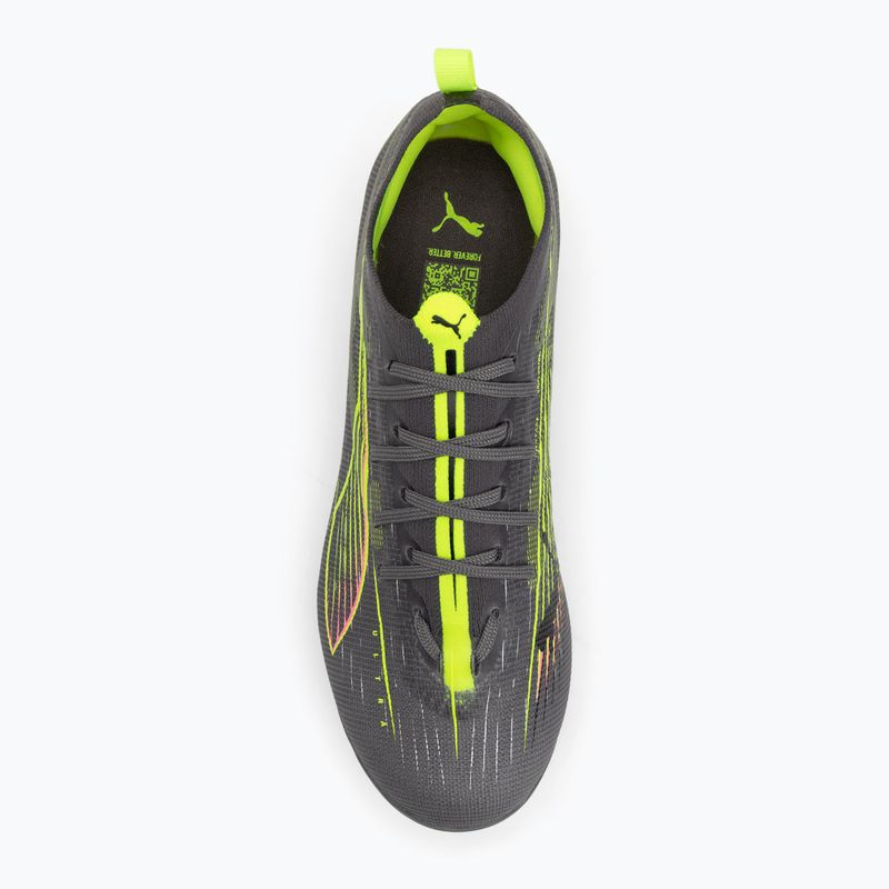 Încălțăminte de fotbal pentru copii PUMA Ultra 5 Pro FG/AG Jr matte aged silver/yellow alert/sun struck 5