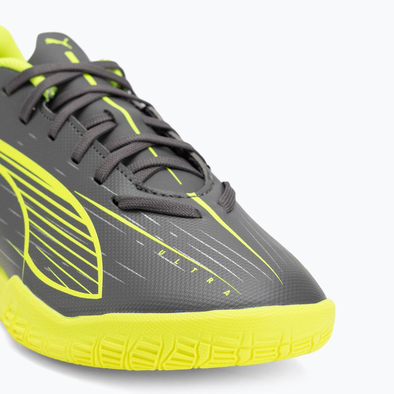 Încălțăminte de fotbal pentru copii PUMA Ultra 5 Play IT Jr matte aged silver/yellow alert/puma aged silver 7