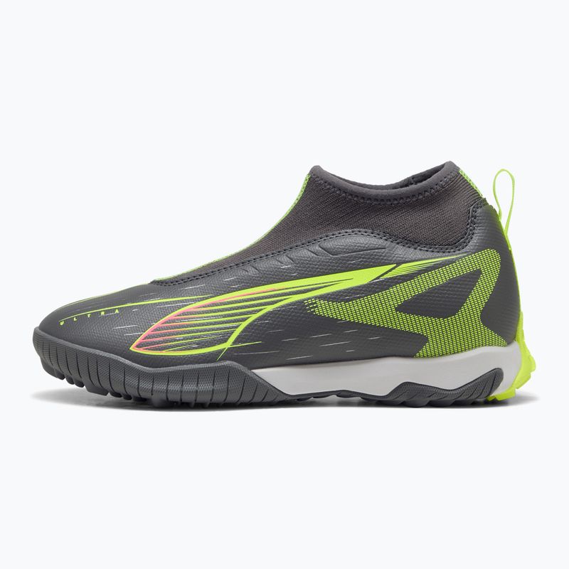 Încălțăminte de fotbal pentru copii  PUMA Ultra 5 Match+ LL TT + Mid Jr matte aged silver/yellow alert/puma aged silver