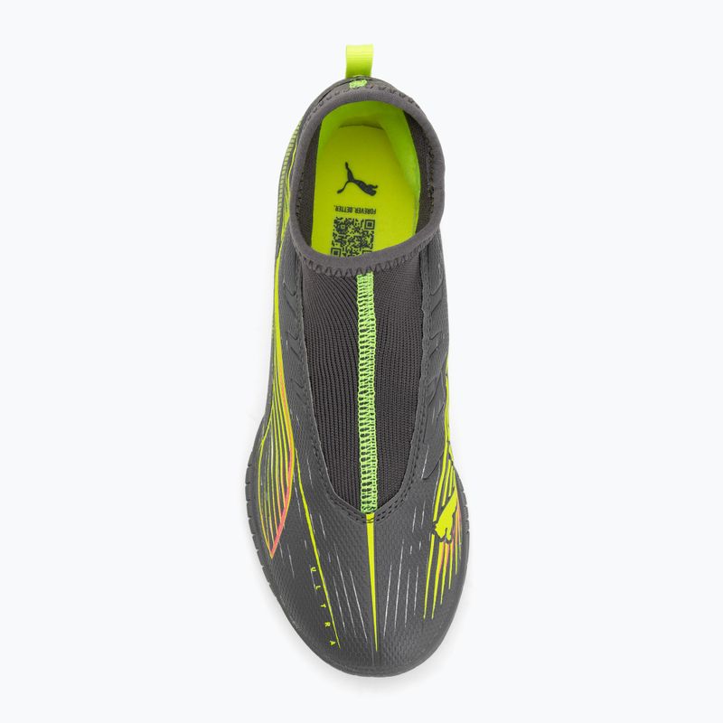 Încălțăminte de fotbal pentru copii  PUMA Ultra 5 Match+ LL TT + Mid Jr matte aged silver/yellow alert/puma aged silver 5