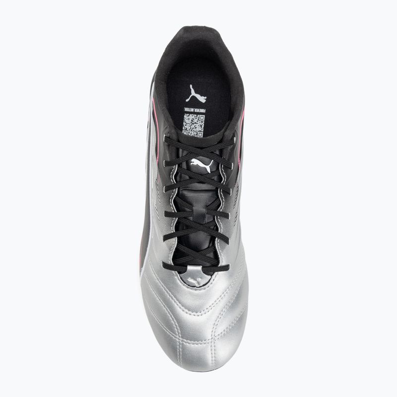 Încălțăminte de fotbal pentru bărbați PUMA King Pro FG/AG puma silver/puma black/sun struck/puma white 5