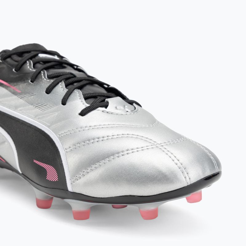 Încălțăminte de fotbal pentru bărbați PUMA King Pro FG/AG puma silver/puma black/sun struck/puma white 7