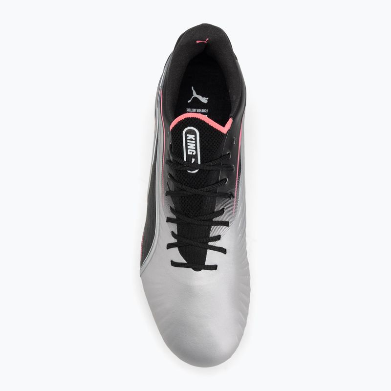Încălțăminte de fotbal pentru bărbați  PUMA King Ultimate MxSG puma silver/puma black/sun struck/puma white 5