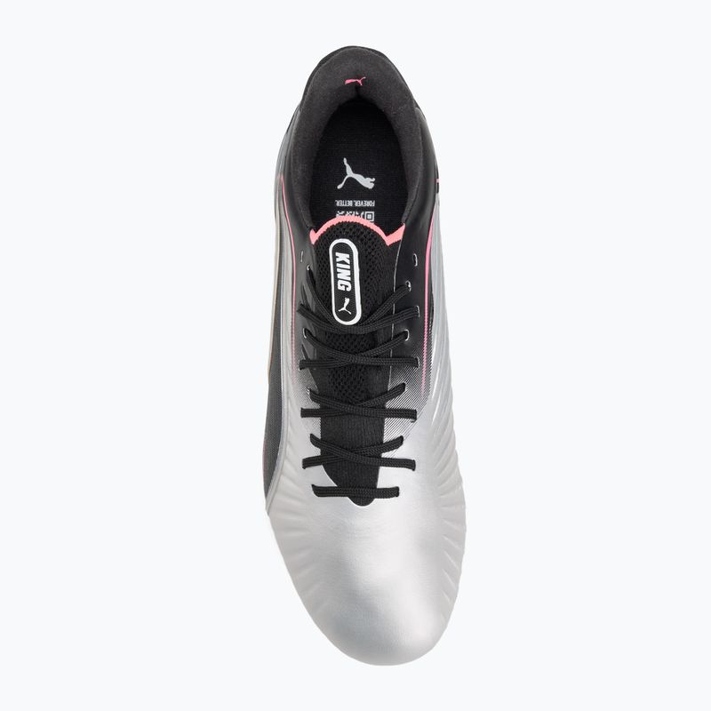 Încălțăminte de fotbal pentru bărbați PUMA King Ultimate FG/AG puma silver/puma black/sun struck/puma white 5