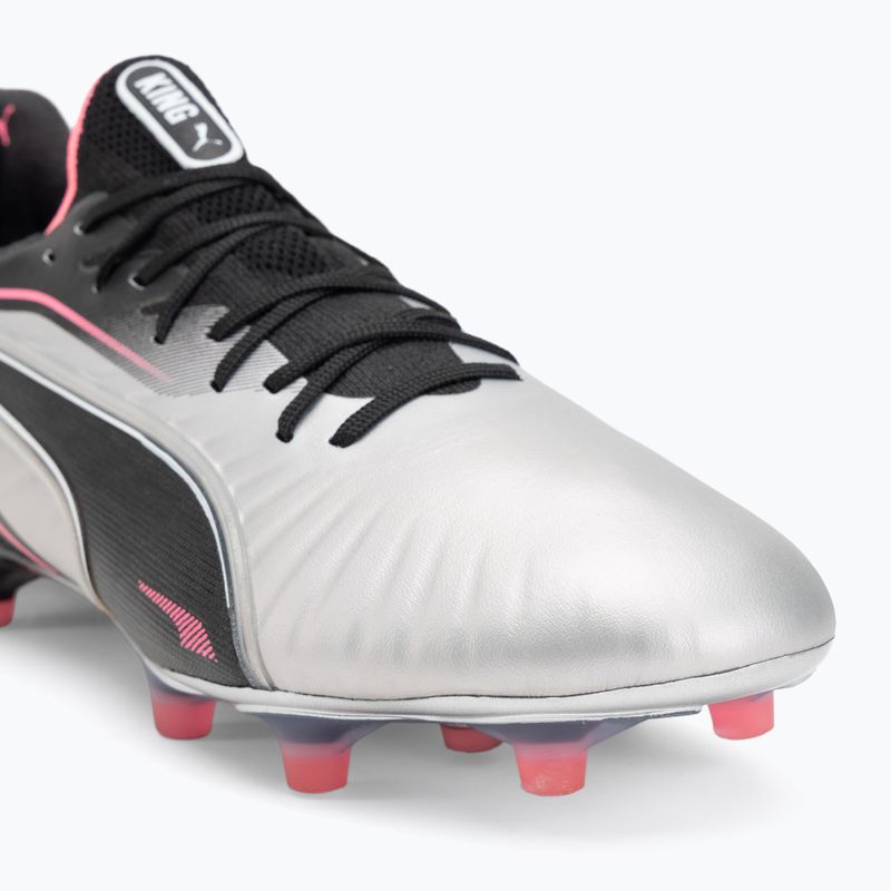 Încălțăminte de fotbal pentru bărbați PUMA King Ultimate FG/AG puma silver/puma black/sun struck/puma white 7