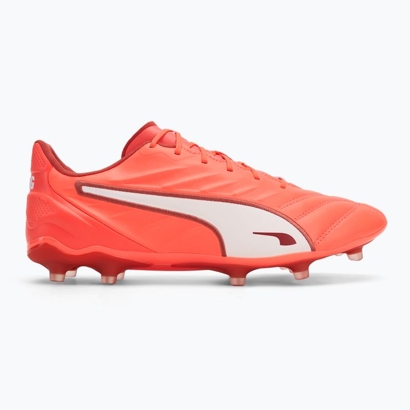 Încălțăminte de fotbal pentru bărbați PUMA King Pro FG/AG glowing red/puma white/red fire 2