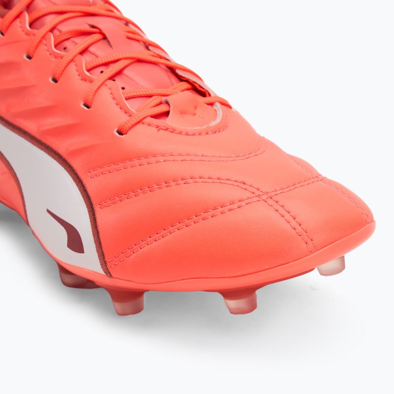Încălțăminte de fotbal pentru bărbați PUMA King Pro FG/AG glowing red/puma white/red fire 7