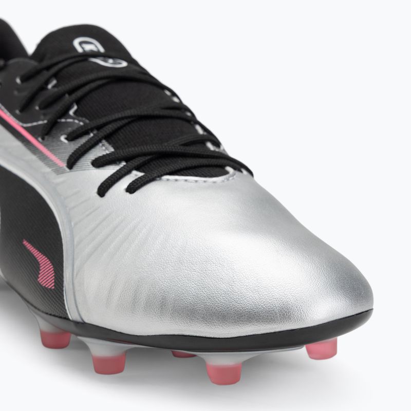 Încălțăminte de fotbal pentru bărbați PUMA King Match FG/AG puma silver/puma black/sun struck/puma white 7