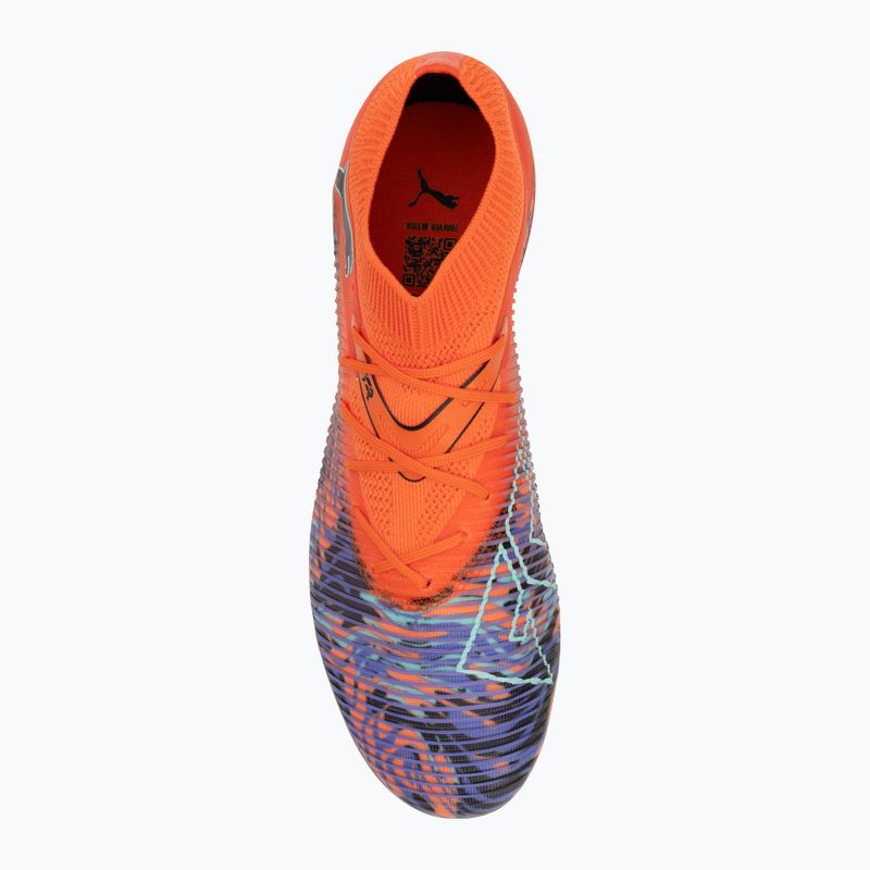 Încălțăminte de fotbal pentru bărbați PUMA Future 8 Match Creativity FG/AG orange poppy/black/dark amethyst/electric peppermint 5