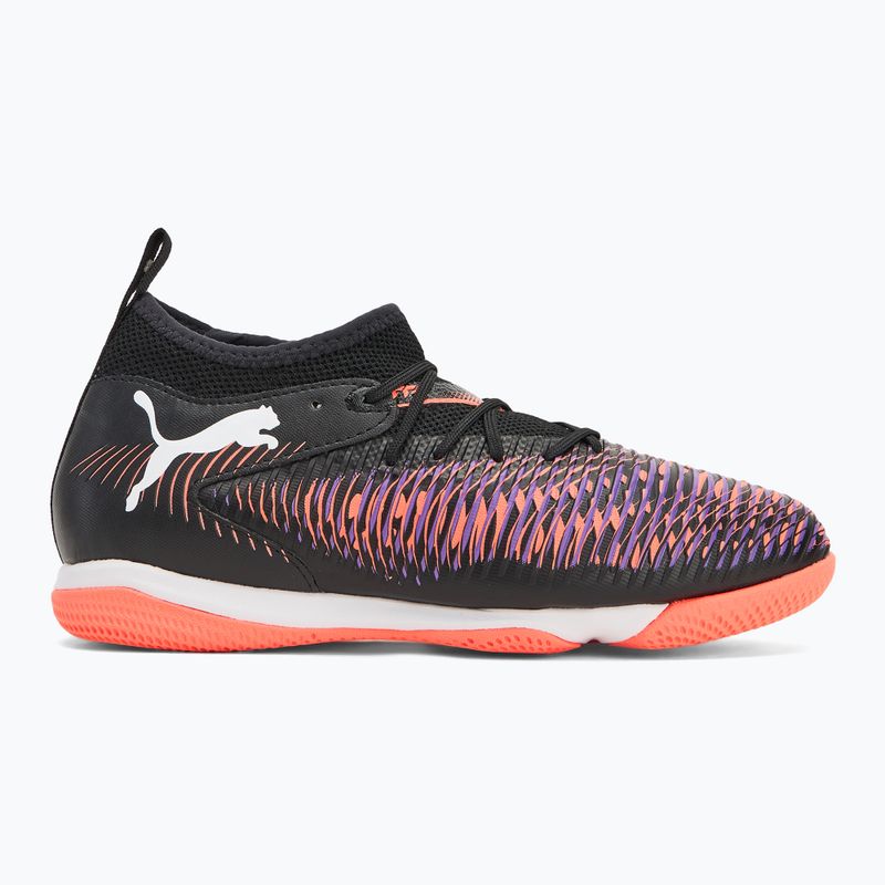Încălțăminte de fotbal pentru copii PUMA Future 8 Match IT + Mid puma black/ puma white/ glowing red 2