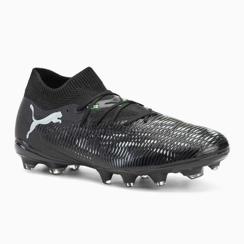 Încălțăminte de fotbal pentru bărbați PUMA Future 8 Match FG/AG puma black/cool light gray/fluo green