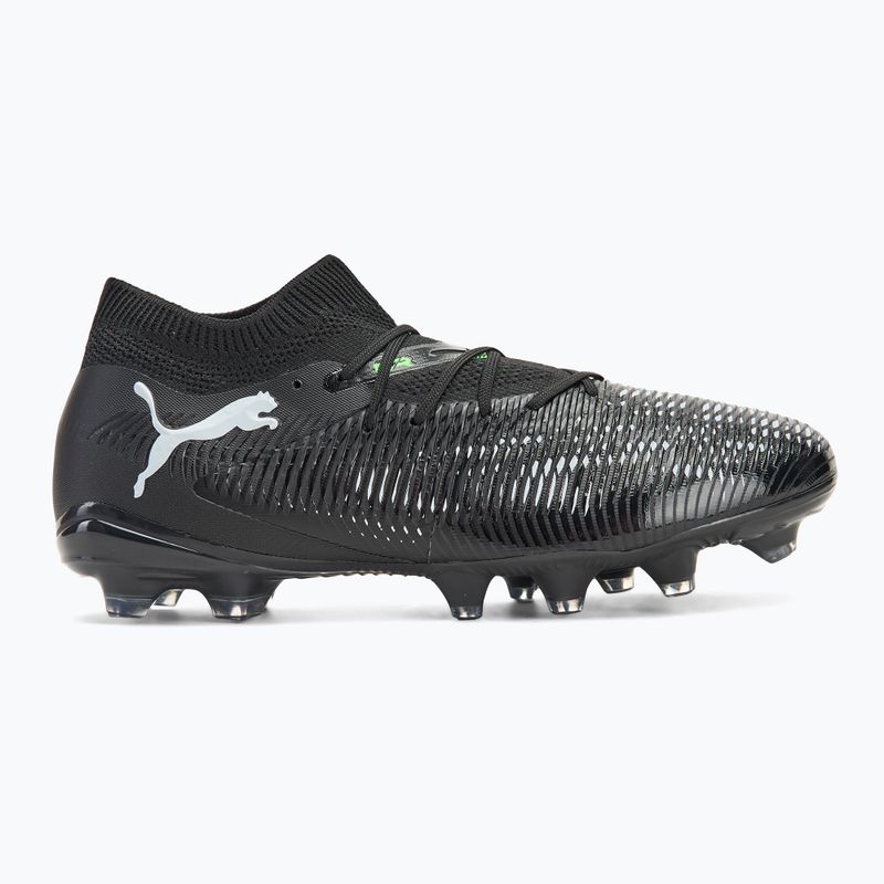 Încălțăminte de fotbal pentru bărbați PUMA Future 8 Match FG/AG puma black/cool light gray/fluo green 2