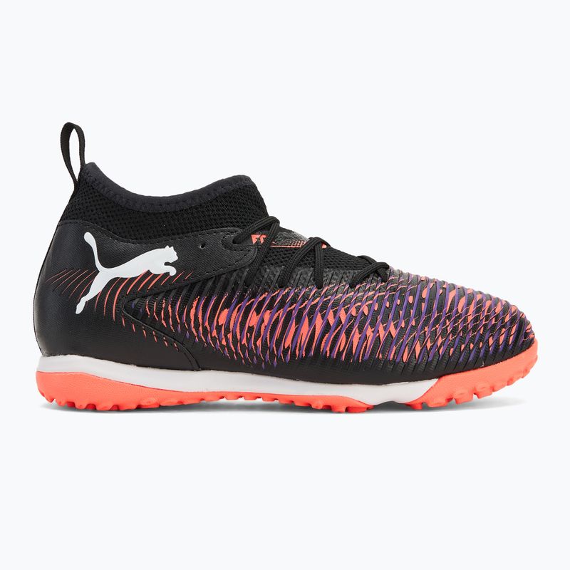 Încălțăminte de fotbal pentru copii PUMA Future 8 Match TT + Mid puma black/ puma white/ glowing red 2