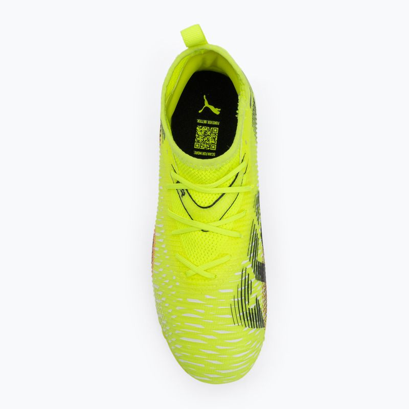 Încălțăminte de fotbal pentru copii PUMA Future 8 Match TT + Mid yellow alert/ puma black/ sun struck 5