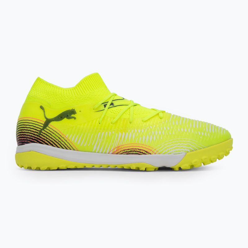 Încălțăminte de fotbal pentru bărbați PUMA Future 8 Match TT yellow alert/ puma black/ sun struck 2