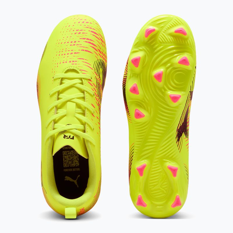 Încălțăminte de fotbal pentru copii PUMA Future 8 Play FG/AG Jr yellow alert/puma black/sun struck 3