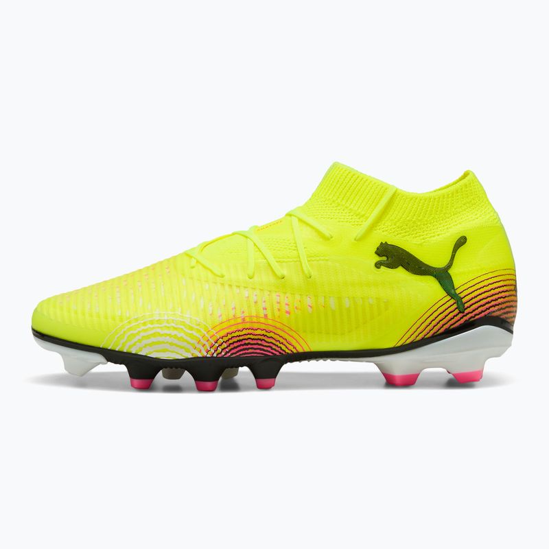 Încălțăminte de fotbal pentru bărbați PUMA Future 8 Pro FG/AG yellow alert/puma black/sun struck 2
