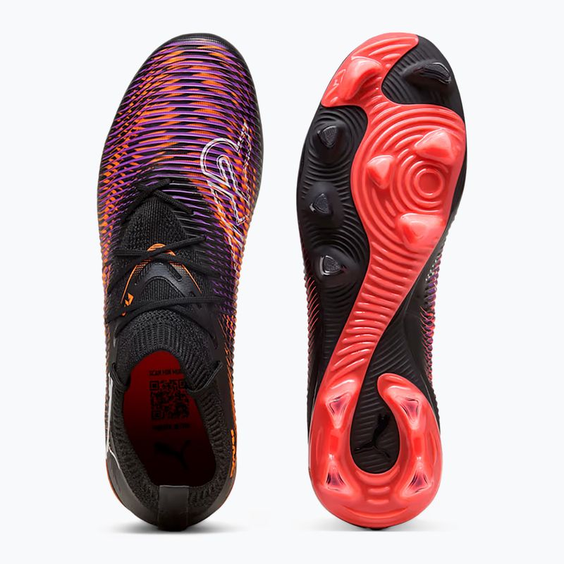 Încălțăminte de fotbal pentru bărbați PUMA Future 8 Match FG/AG puma black/puma white/glowing red 4