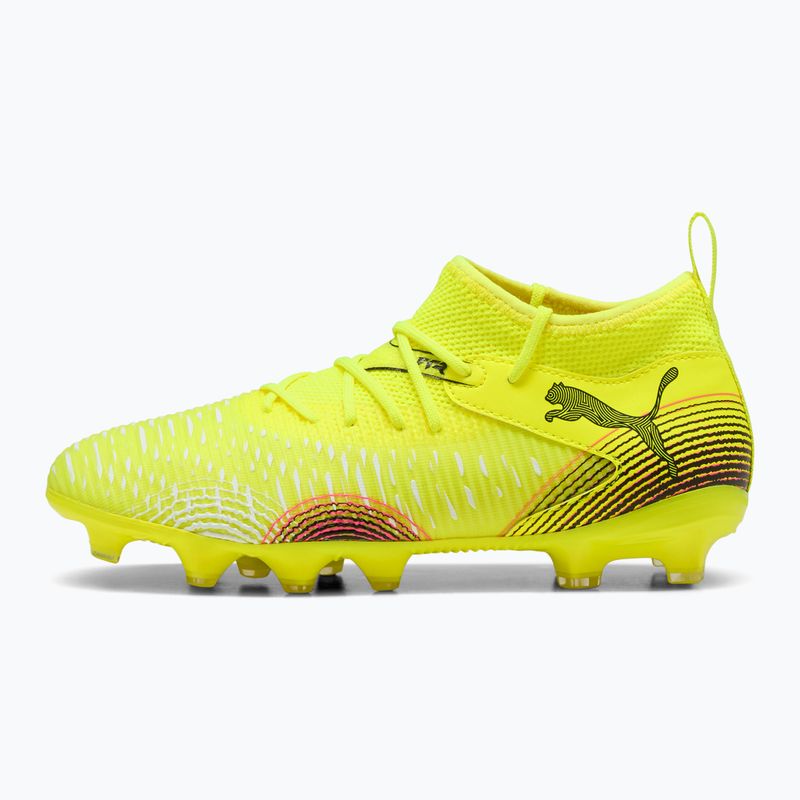 Încălțăminte de fotbal pentru copii PUMA Future 8 Match FG/AG Jr yellow alert/puma black/sun struck 2