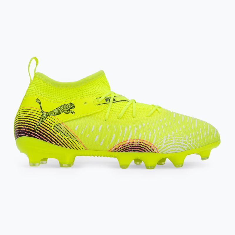 Încălțăminte de fotbal pentru copii PUMA Future 8 Match FG/AG Jr yellow alert/puma black/sun struck 2