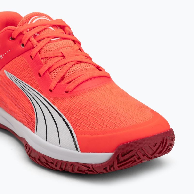 Încălțăminte de handbal PUMA Accelerate Turbo glowing red/white/dark crimson/black 7