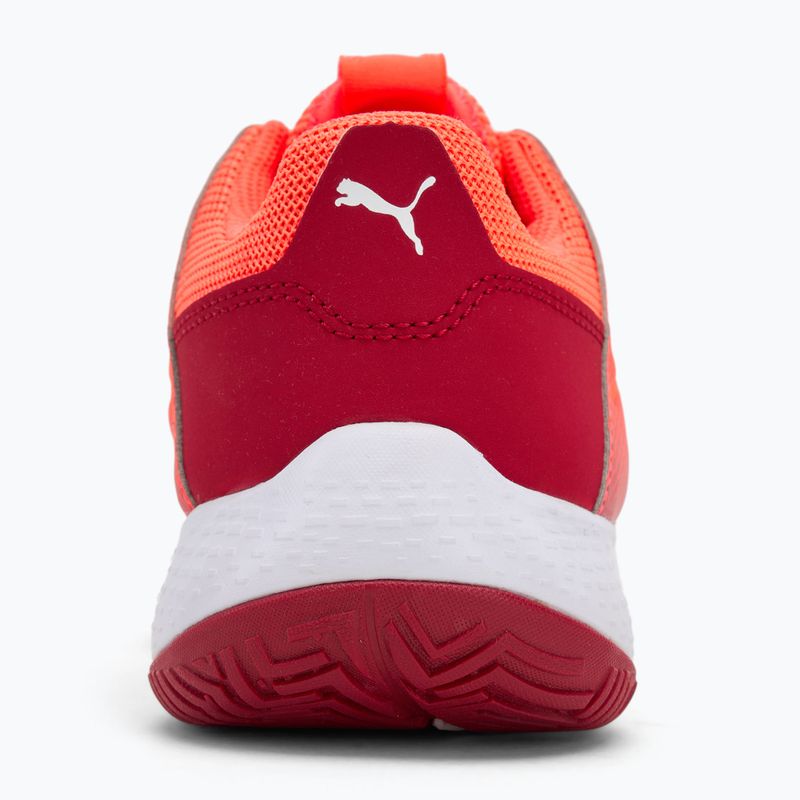 Încălțăminte de handbal pentru copii PUMA Accelerate Jr glowing red/white/dark crimson/black 6