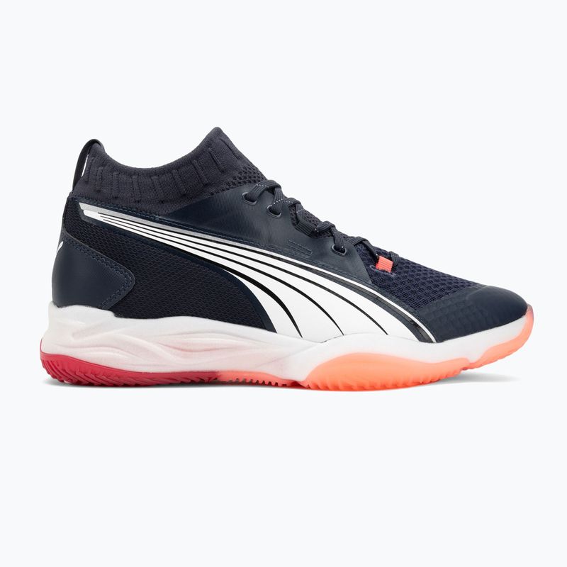 Încălțăminte de handbal pentru bărbați PUMA Eliminate Nitro SQD parisian night / puma white / glowing red 2