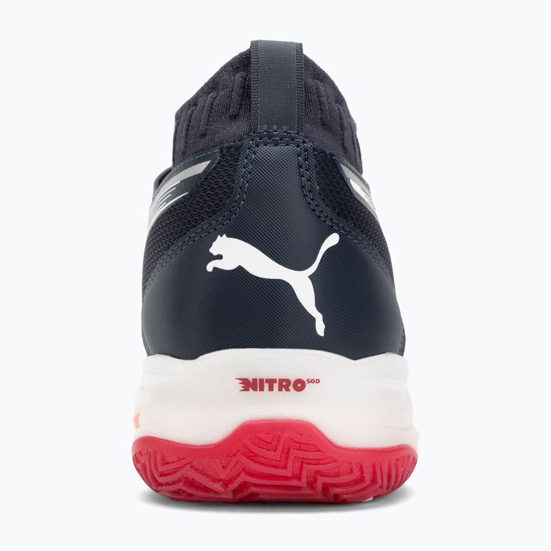 Încălțăminte de handbal pentru bărbați PUMA Eliminate Nitro SQD parisian night / puma white / glowing red 6
