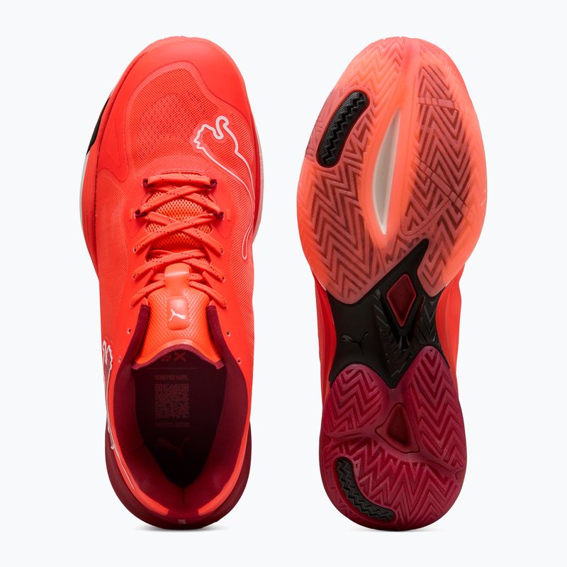 Încălțăminte de handbal PUMA Vantage Nitro glowing red / puma white / dark crimson / puma black 12