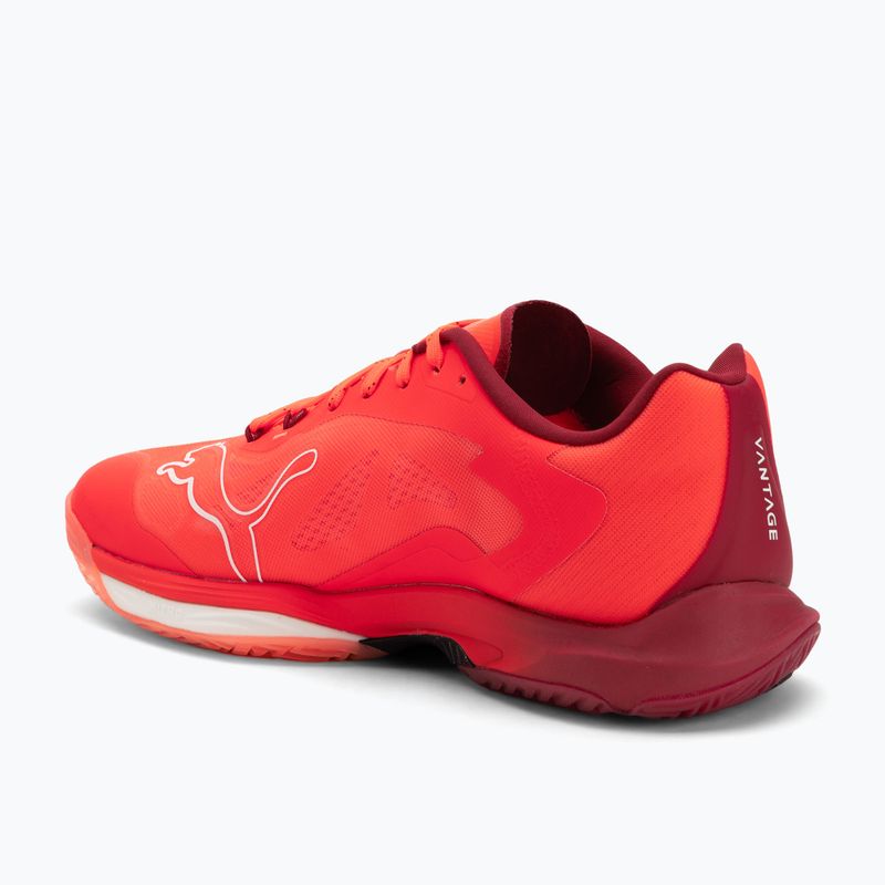 Încălțăminte de handbal PUMA Vantage Nitro glowing red / puma white / dark crimson / puma black 3