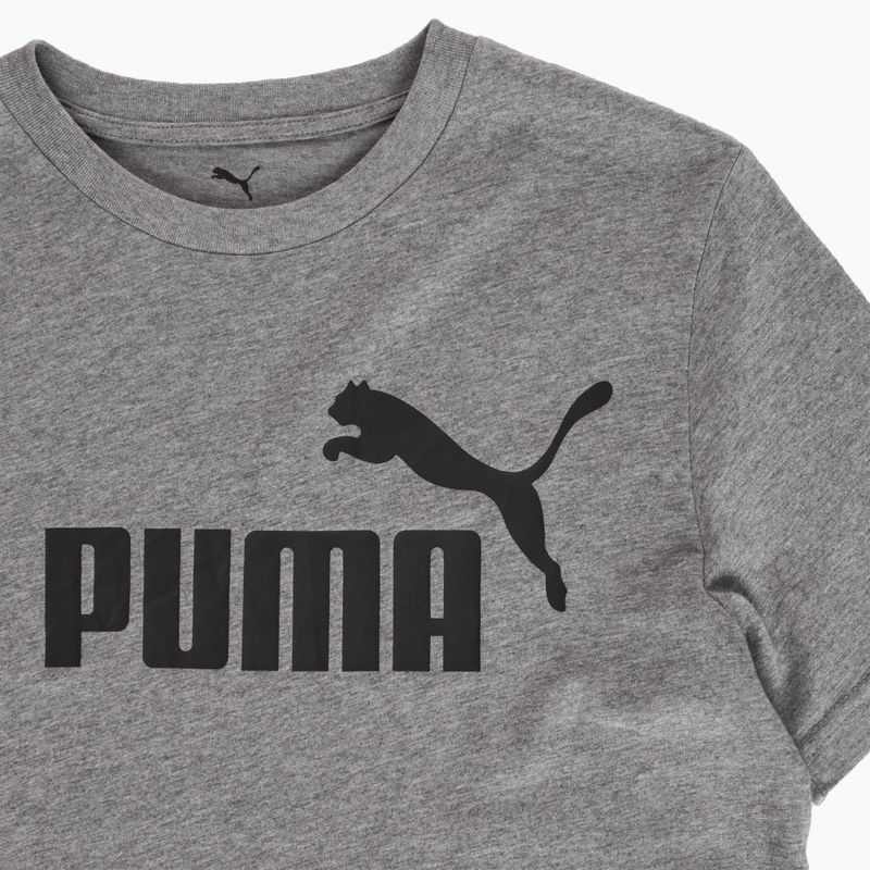 Tricou pentru bărbați PUMA ESS No. 1 Logo Tee medium gray heather 3