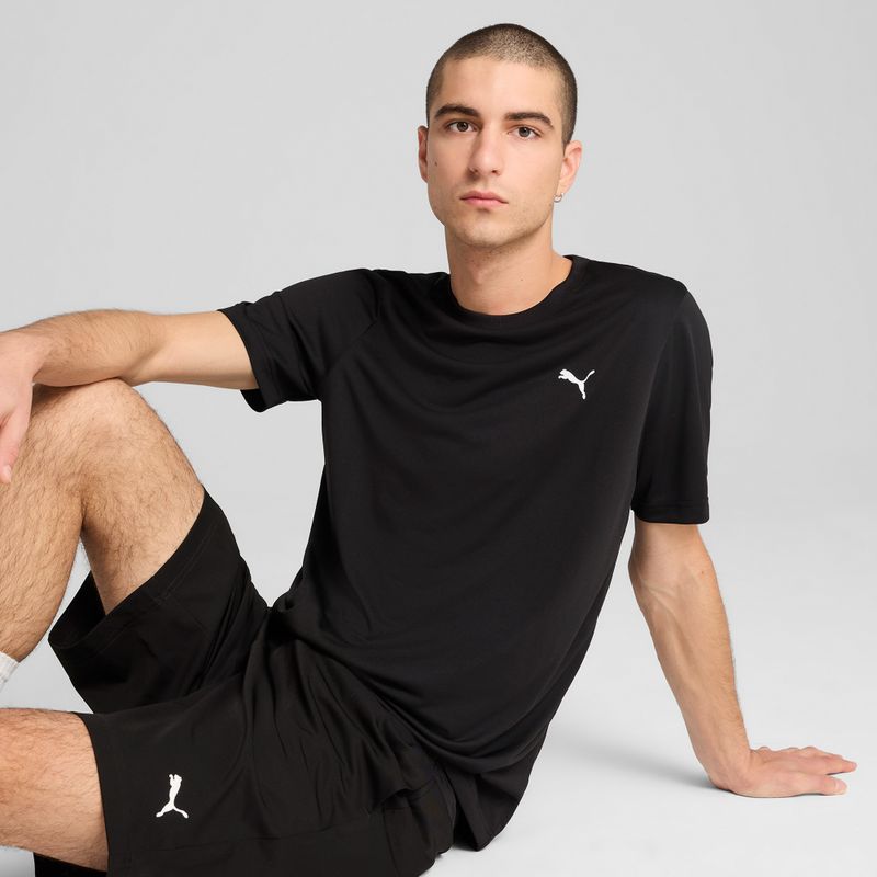 Tricou pentru bărbați  PUMA ESS Small Logo Poly Tee puma black 3