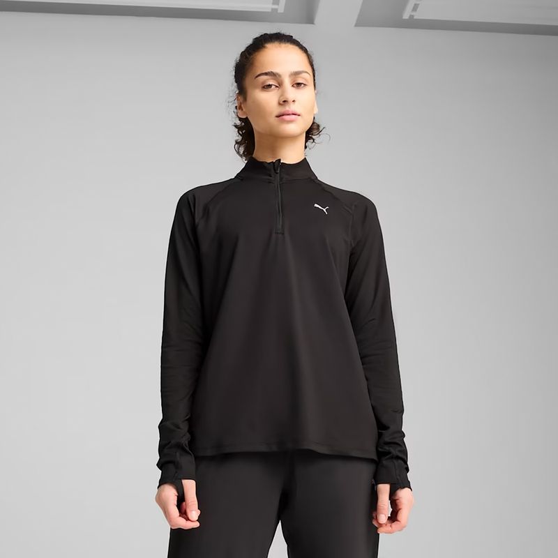 Bluză de alergare pentru feme PUMA Run Velocity Cloudspun 1/4 Zip puma black 3
