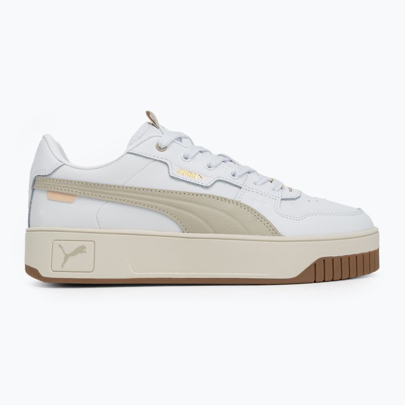 Încălțăminte pentru femei PUMA Carina Street Lux puma white/desert dust/puma gold 2