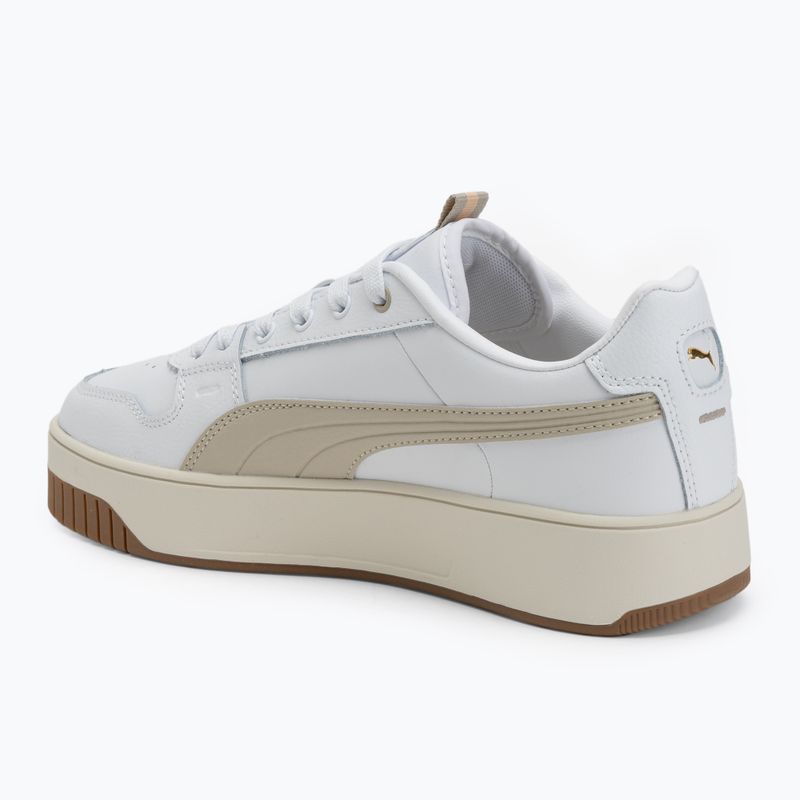 Încălțăminte pentru femei PUMA Carina Street Lux puma white/desert dust/puma gold 3
