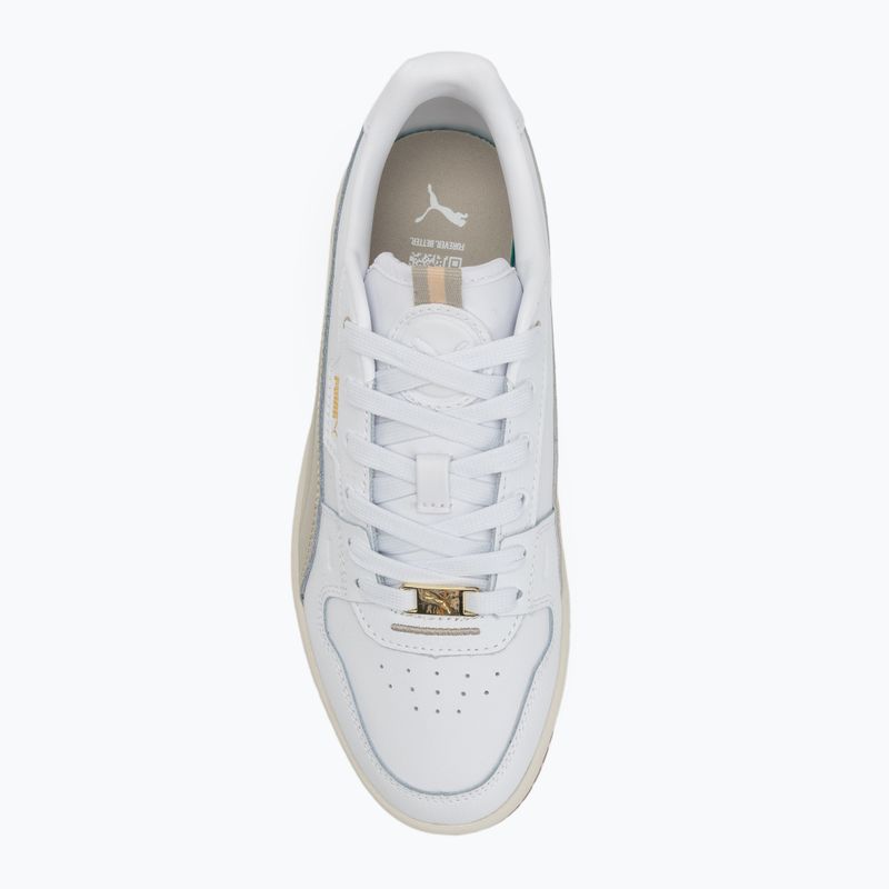 Încălțăminte pentru femei PUMA Carina Street Lux puma white/desert dust/puma gold 5