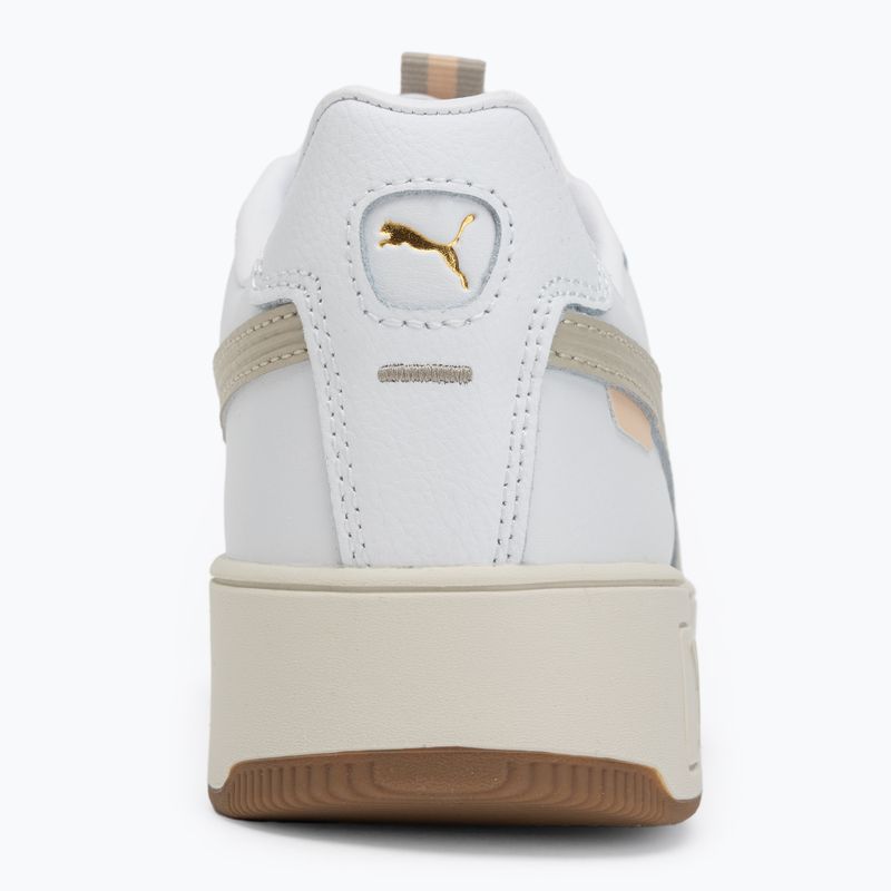 Încălțăminte pentru femei PUMA Carina Street Lux puma white/desert dust/puma gold 6