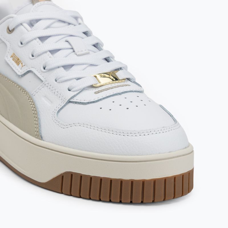 Încălțăminte pentru femei PUMA Carina Street Lux puma white/desert dust/puma gold 7