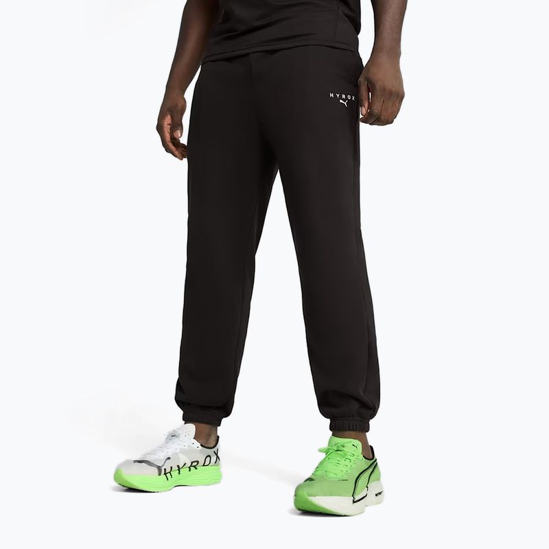Pantaloni bărbați PUMA x HYROX Fleece negri