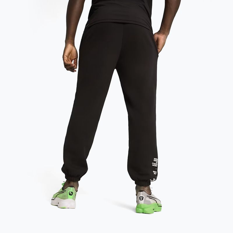 Pantaloni bărbați PUMA x HYROX Fleece negri 2