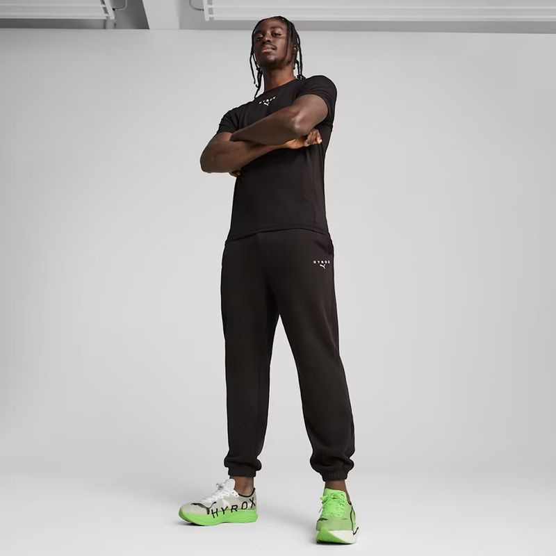 Pantaloni bărbați PUMA x HYROX Fleece negri 6
