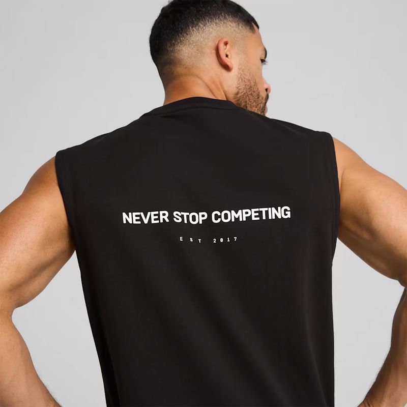 Tricou de antrenament pentru bărbați PUMA x HYROX Cutoff Tank negru 6