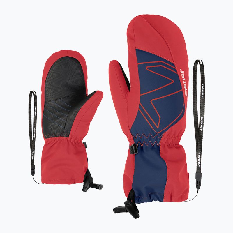 Mănuși de schi pentru copii  ZIENER Lavalino Aquashield AW Mitten fiery red