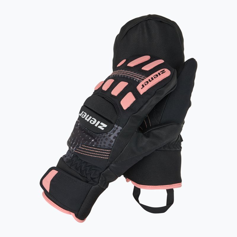 Mănuși de schi pentru copii  ZIENER Luron Aquashield PR Mitten black/pink vani