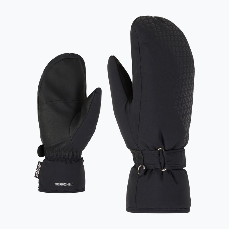 Mănuși de schi pentru femei ZIENER Kisar Aquashield Mitten black