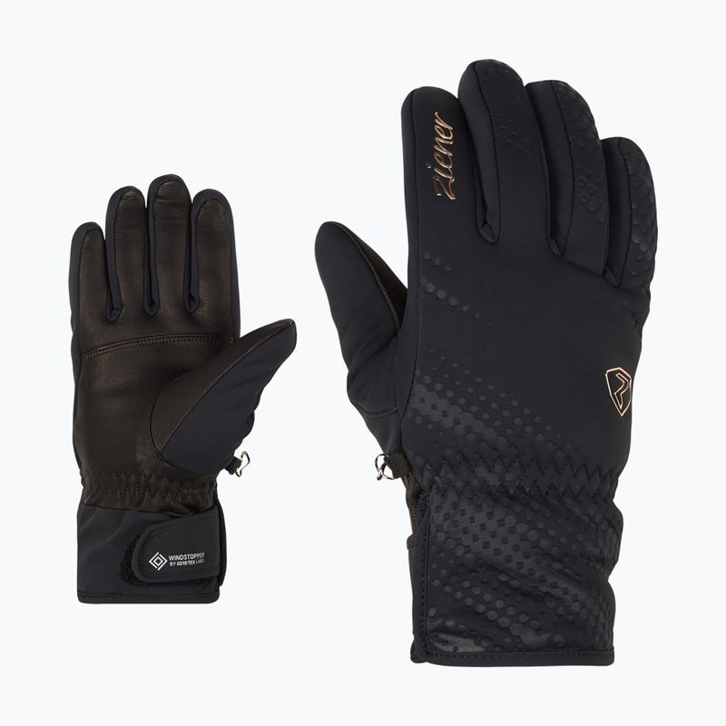 Mănuși de schi pentru femei ZIENER Karoi WS PR black/rose metallic 6