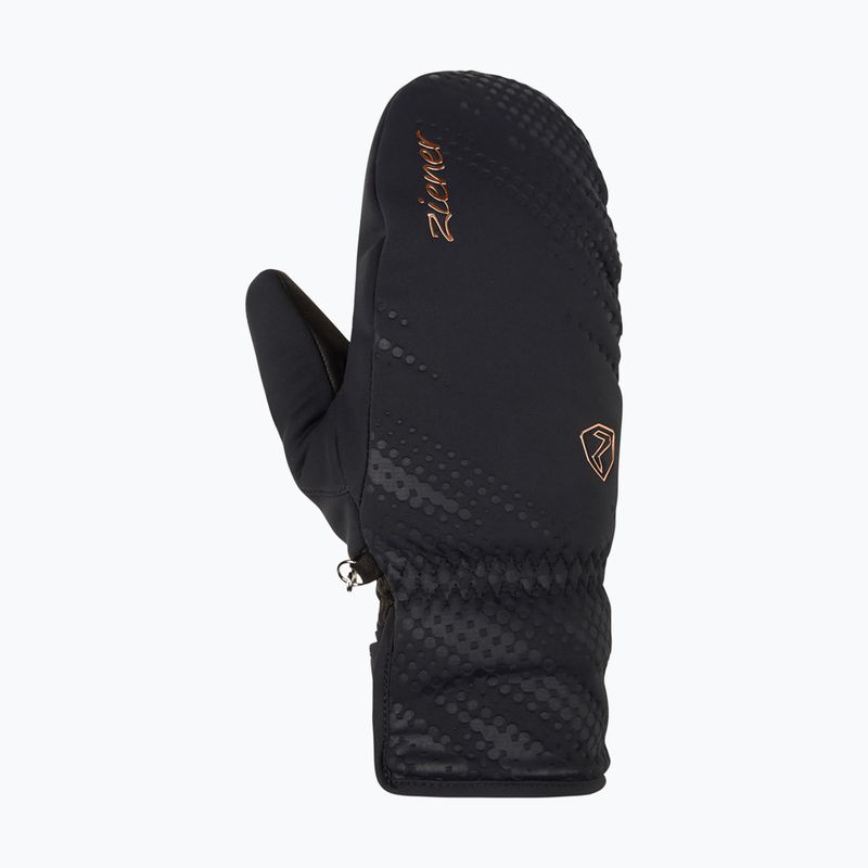 Mănuși de schi pentru femei ZIENER Karoia WS PR Mitten black/rose metallic 8