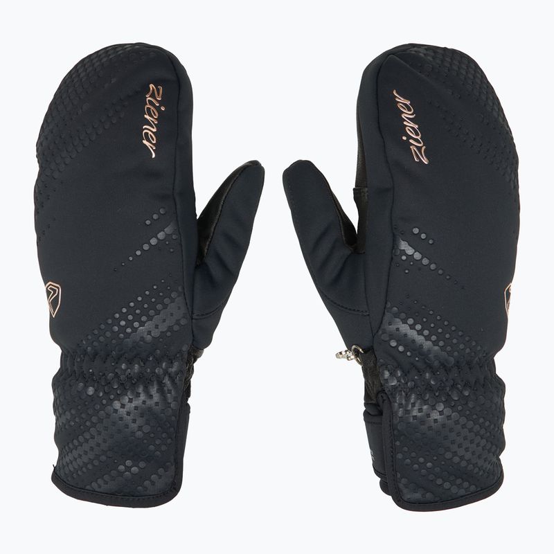 Mănuși de schi pentru femei ZIENER Karoia WS PR Mitten black/rose metallic 3